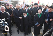 Bilder: Ayatollah Muhammad Said Hakim bei den Pilgern auf der Trauerfeier  zu Arbain