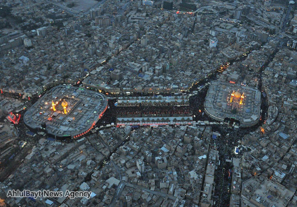 فيديو/ مشاهد جوية لزيارة الأربعين للإمام الحسين (ع) في كربلاء المقدسة