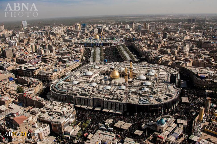 تقرير مصور / جولة من سماء كربلاء عن الحرمين الطاهرين في زيارة أربعينية للإمام الحسين (ع) وأخيه العباس (ع)