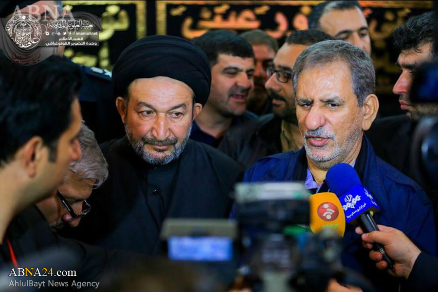 نائب رئيس الجمهورية الايرانية يثمن جهود العتبة العلوية المقدسة لخدمة زائري الاربعين +صور