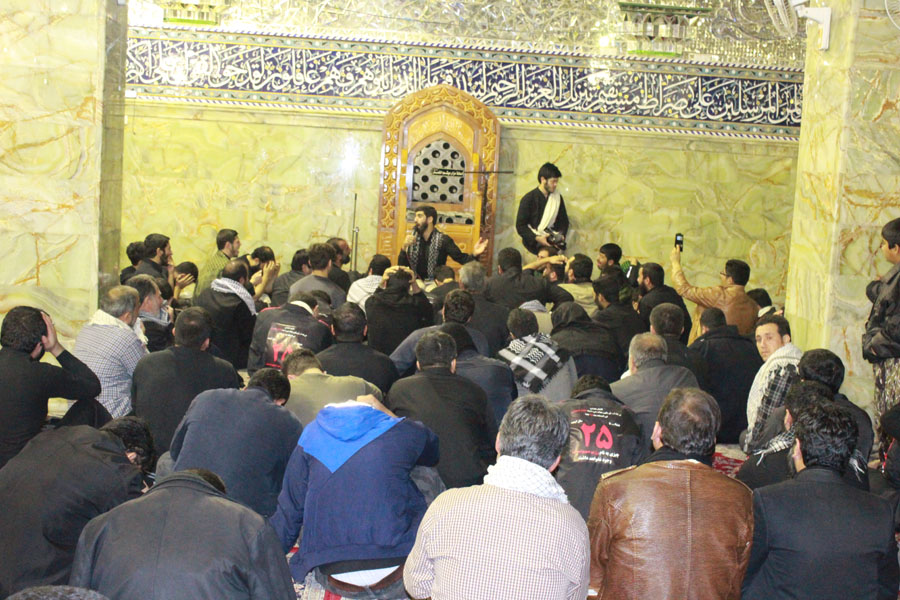 تقرير مصور / عزاء أربعينية الامام الحسين (ع) قرب مرقد "ميثم تمار" 
