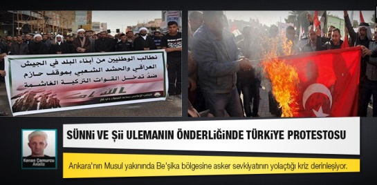 Sünni ve Şii ulemanın önderliğinde Bağdat'ta Türkiye protestosu