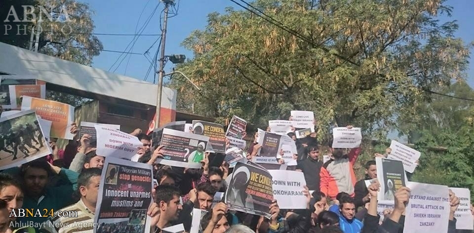 जम्मू में शेख ज़कज़ाकी के समर्थन में स्टूडेंट्स का विरोध प्रदर्शन। + तस्वीरें
