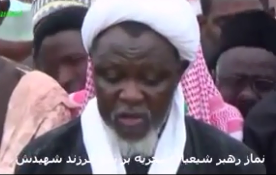 Impressive Video Shows How Sheikh Zakzaky 'Stoutly and Patiently ' Performs Salat al-Mayyit for his 3 Dead Sons