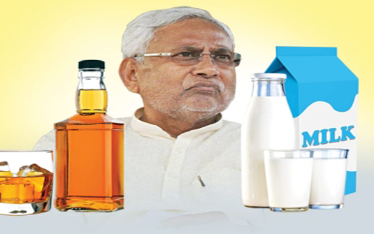 বিহারে মদের দোকানে বিক্রয় হবে দুধ 