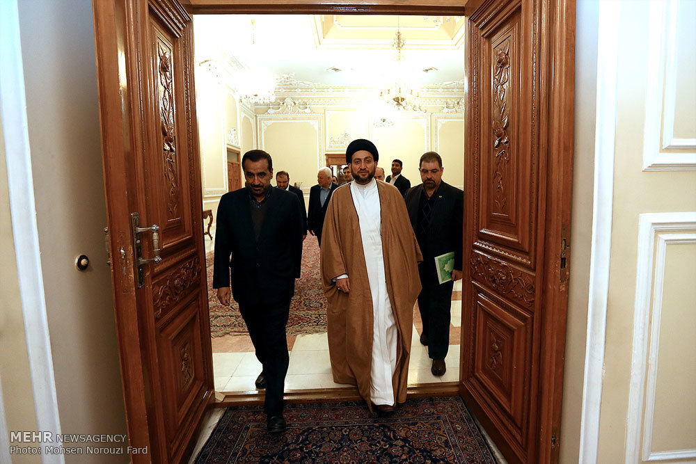 تصویری رپورٹ: عمار حکیم کی لاریجانی سے ملاقات
