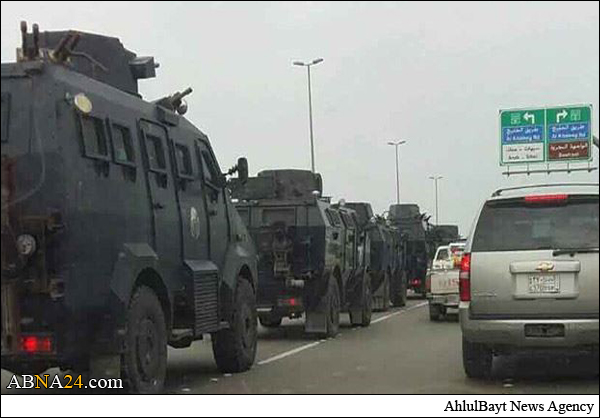  مدرعات سعودية تتجه الى محافظة القطيف + (صورة)
