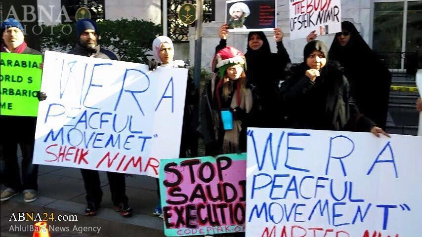 Protestas en Contra de la Ejecución del "Mártir Sheij al-Nimr" en Washington (EEUU)