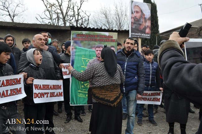 Protestas en Contra de la Ejecución del "Mártir Sheij al-Nimr" en Nardaran (Azerbaiyán)