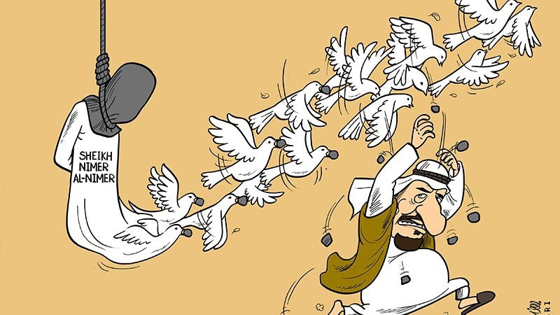 کارٹون: آیت اللہ شیخ باقرالنمر کو شہید کرنے کا انجام