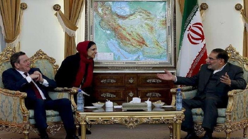 ایران؛ قومی سلامتی کونسل کے سکریٹری کی سابق جرمن چانسلر سے ملاقات