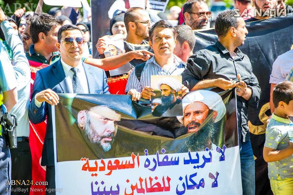 تصویری رپورٹ/ آسٹریلیا کے شہر کینبرا میں شیخ نمر کے لیے احتجاج