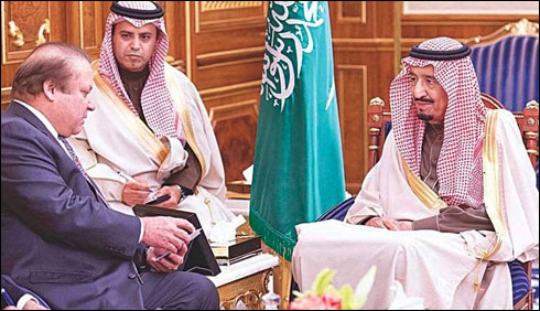 سعودی عرب میں نوازشریف کی سلمان بن عبدالعزیز سے ملاقات