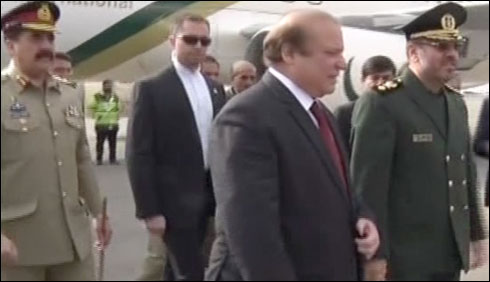 پاکستانی وزیر اعظم تھران پہنچ گئے، شاندار استقبال