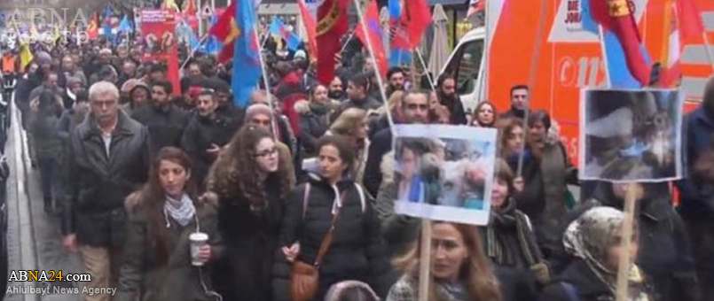 Almanya'da kürtler Türkiye aleyhinde gösteri düzenlediler 