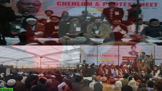 दिल्ली में आयतुल्लाह शहीद बाक़िर निम्र के चालीसवें पर विशाल जनसमूह।