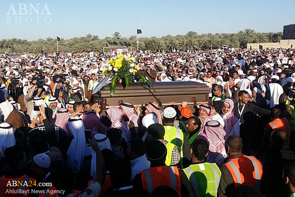 سعودی عرب کی مسجد امام رضا (ع) کے شہداء کی تدفین+ تصاویر