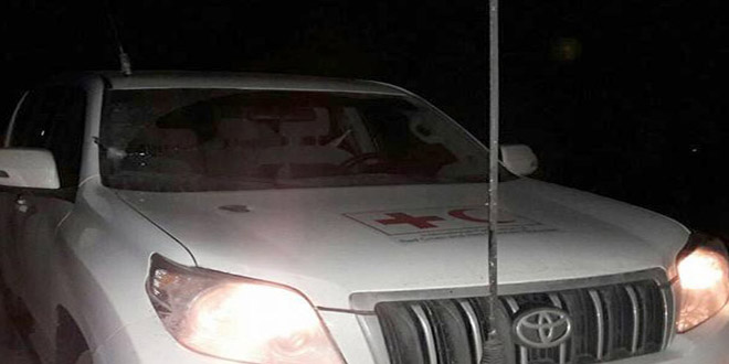 Terrorist groups open fire on ICRC, SARC cars in Madaya, Syria / Photos