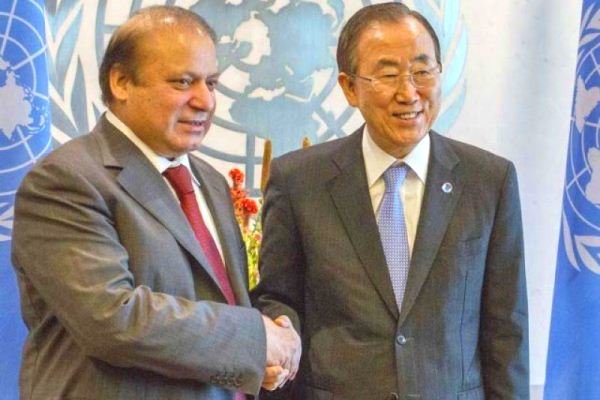 تہران ریاض کشیدگی؛ بان کی مون کی نواز شریف سے گفتگو