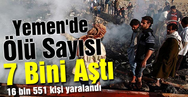 Yemen'de Ölü Sayısı 7 Bini Aştı