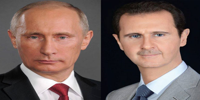 Al Assad, Putin stress importance combating ISIS, Jabhat al-Nusra and other terrorist organizations
