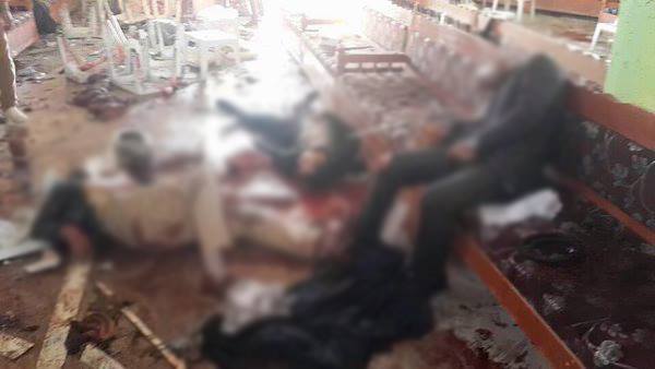 عشرات الشهداء والجرحى في تفجير ارهابي ببلدة المقدادية  (صور18+)