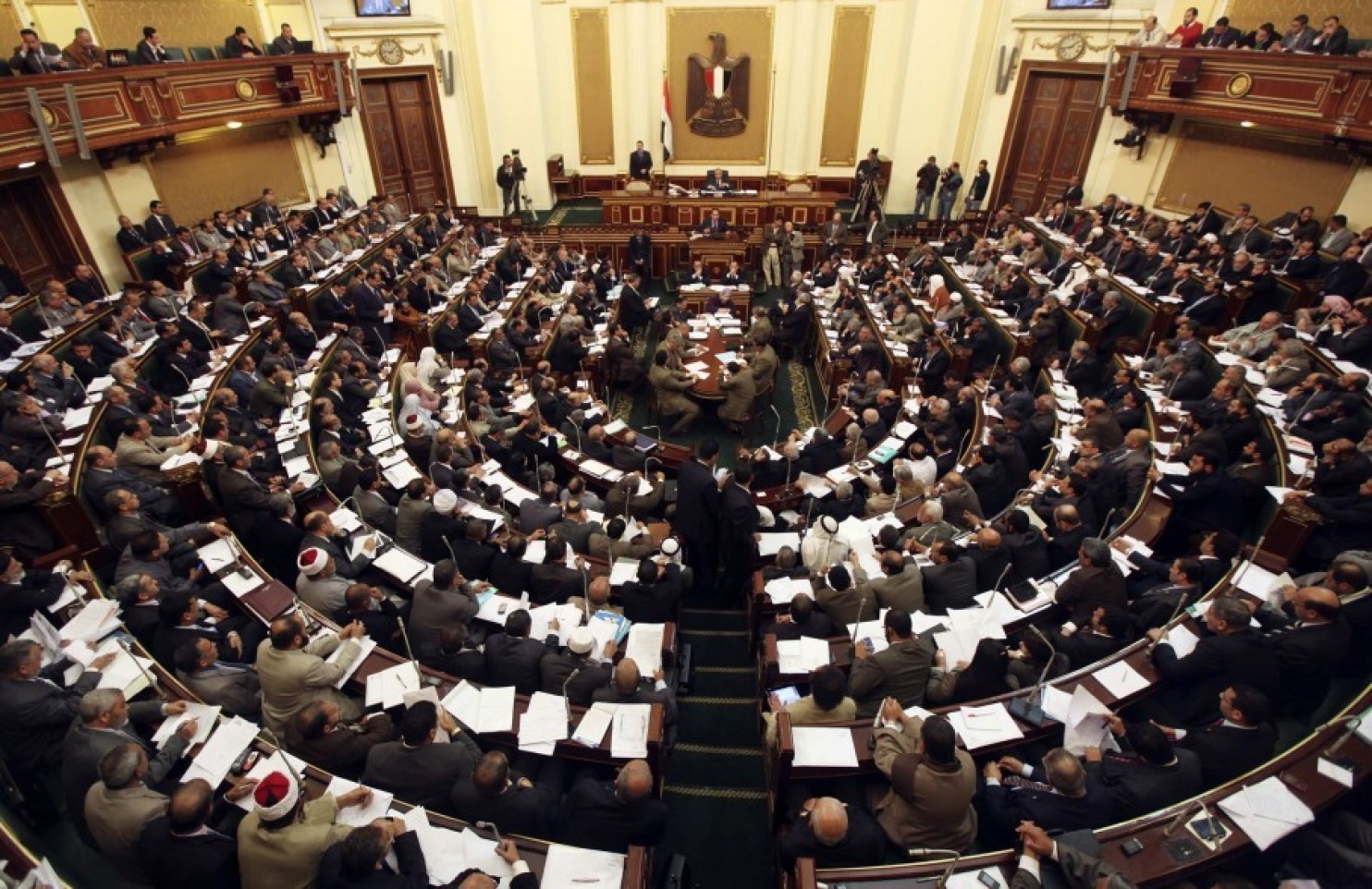 Egyptian lawmaker attacked with shoe for dining with Israeli ambassador / Pics