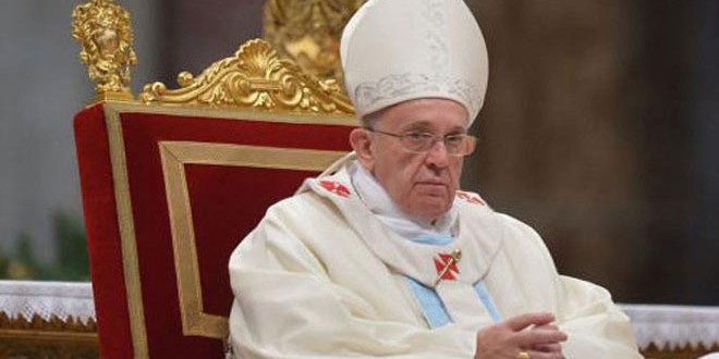 Pope Francis expresses hope cessation of fighting actions in Syria would end the crisis