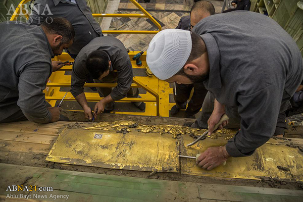 Fotostrecke: Demontierung des alten Schreins von Hadrat Abbas (a.s)