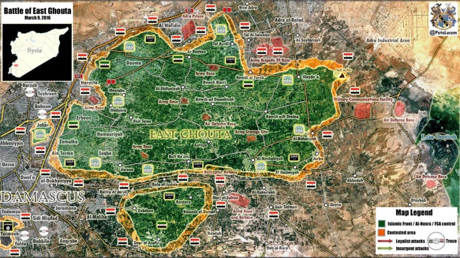 Syrian Army splits East Ghouta, Rebel forces in serious trouble