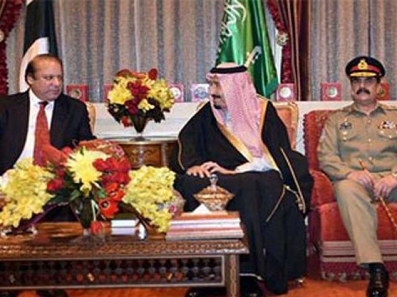 پاکستانی وزیر اعظم اور آرمی چیف کی سعودی شاہ سے ملاقات