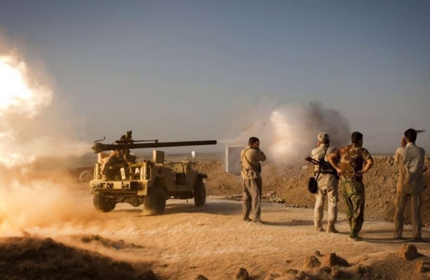 Kurdish Peshmerga forces bomb ISIS chemical weapons facility