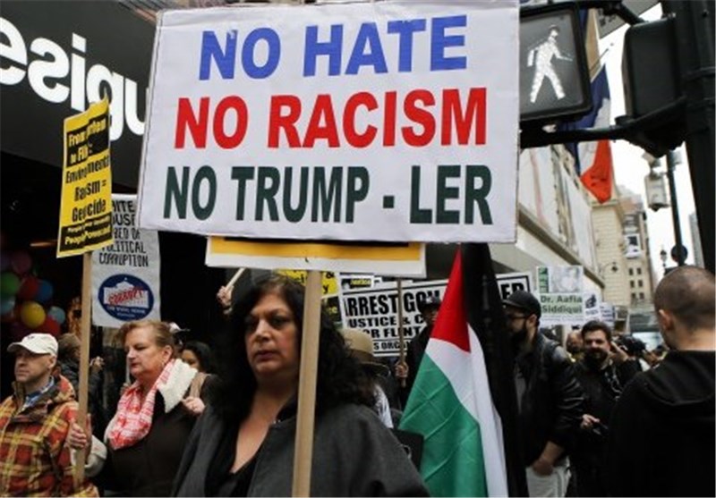 Hundreds Gather In New York For Protest against Trump's Anti-Muslim Remarks