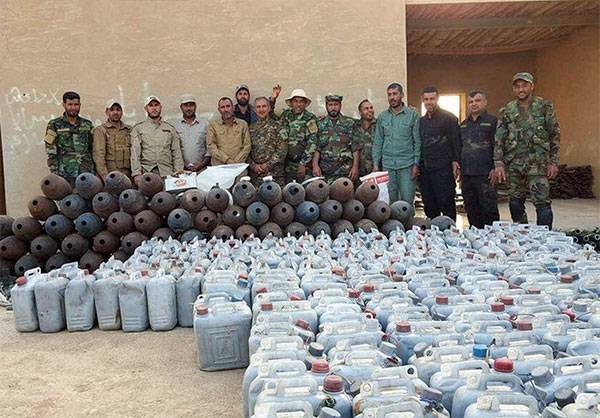 Photos: Iraqi Popular Forces Seize Huge amount of Explosives, Ammunition from Terrorists