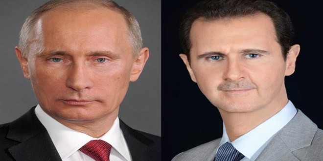 Les deux présidents al-Assad et Poutine se mettent d’accord lors d’un appel téléphonique sur la réduction du nombre de forces aé