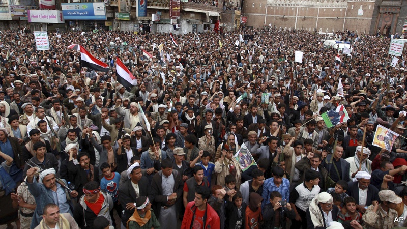 یمن؛ صنعا میں لاکھوں افراد کا احتجاجی مظاہرہ، سعودی عرب سے اظہار نفرت