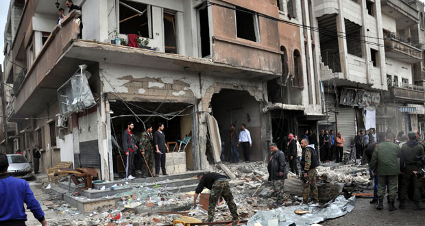 ضحايا باستهداف احياء سكنية في حلب بقذائف صاروخية