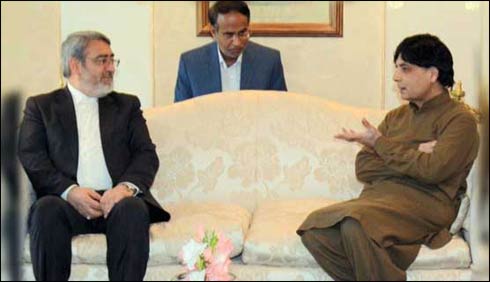 وزیرداخلہ چودھری نثار کی ایرانی ہم منصب سے ملاقات