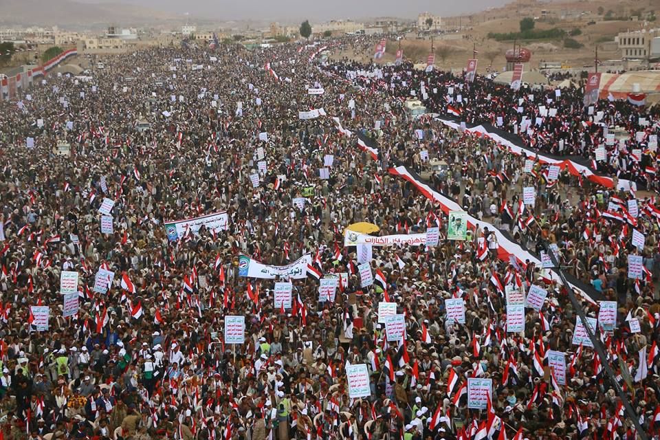 الشعب اليمني يستنكر المجازر الشعبية للعدوان السعودي في المسيرات المليونية+ صور