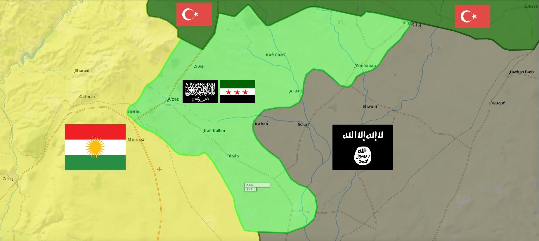 Rebels in northern Syria's Aleppo under pressure from two sides 