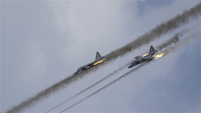 Russian fighter jets launched powerful airstrikes southern Aleppo