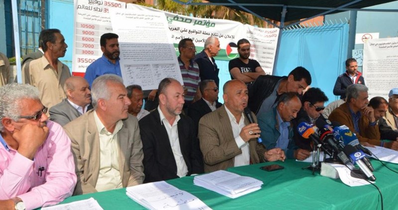 UNRWA: 35,000 Refugees sign memo to UN demanding improving their conditions