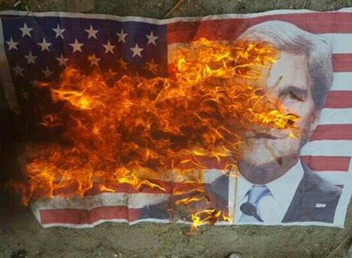 Bahrainis stage protests against John Kerry visit