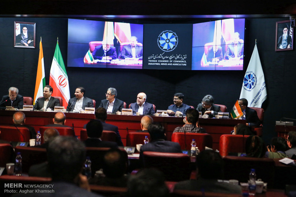 تصویری رپورٹ: ایران اور ہندوستان کے وزراء تیل کی ملاقات