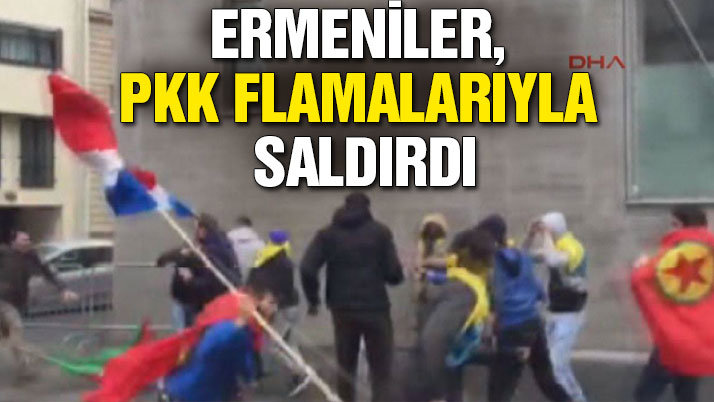 Ermeniler PKK flamalarıyla saldırdı