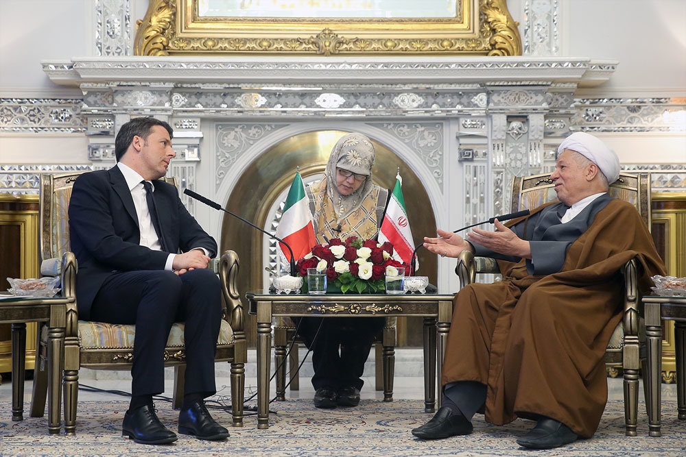 Rafsanjani to Italian PM: International community responsible for elimination of roots of terrorism