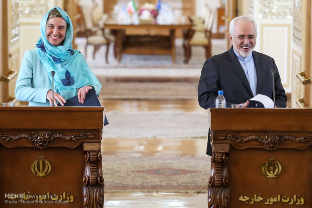 ظریف اور موگرینی کی مشترکہ پریس کانفرنس