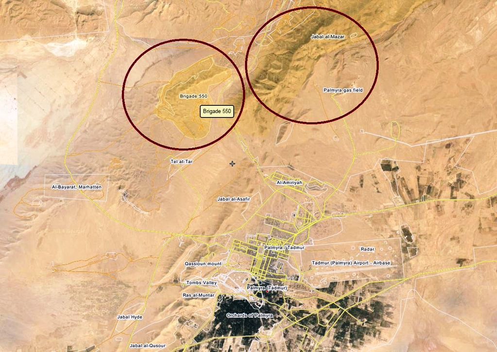 Syrian Army launched a night operation liberates Brigade 550 in northern Palmyra after capturing Mazar mountain