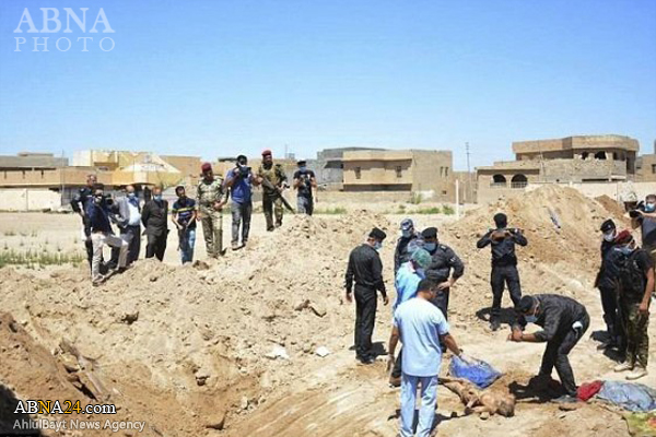 الرمادی کے جنوبی علاقے میں تین اجتماعی قبروں کا انکشاف+ تصاویر