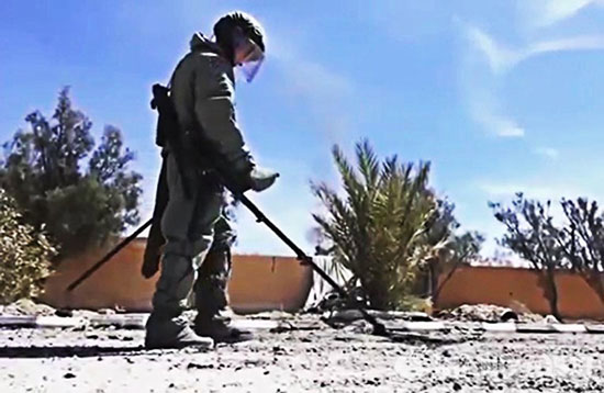 روسيا تنجز تفكيك الألغام في جزء تدمر التاريخي